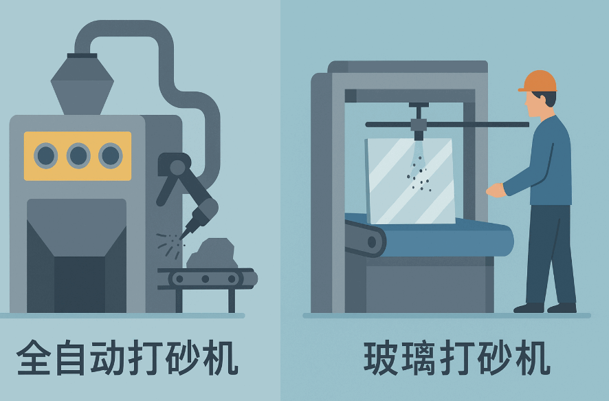 全自动打砂机和玻璃打砂机有什么不同